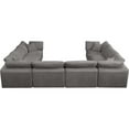 thumbnail image 5 of Maklaine Contemporary Gray Velvet Down Filled Modular Sectional Sofa, 5 of 7