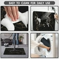 thumbnail image 3 of Black Bath Mats for Bathroom 20"x32" Non Slip Quick Dry Super Water Absorbent Marble Bathroom Rug Washable Thin Bathroom Rugs Fit Under Door, 3 of 5