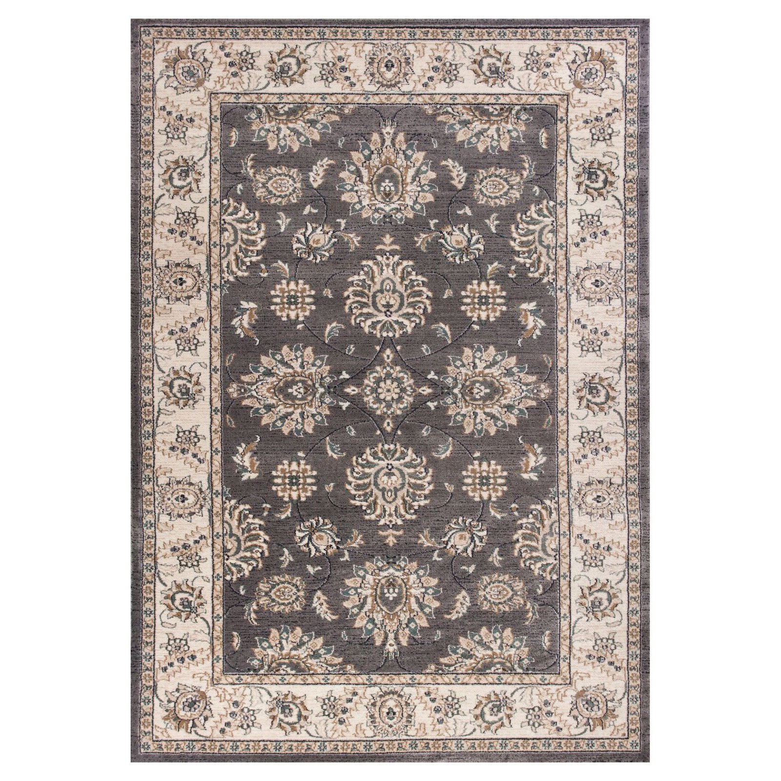 KAS Oriental Rugs Avalon 5608 Gray/Ivory Kashan Area Rug