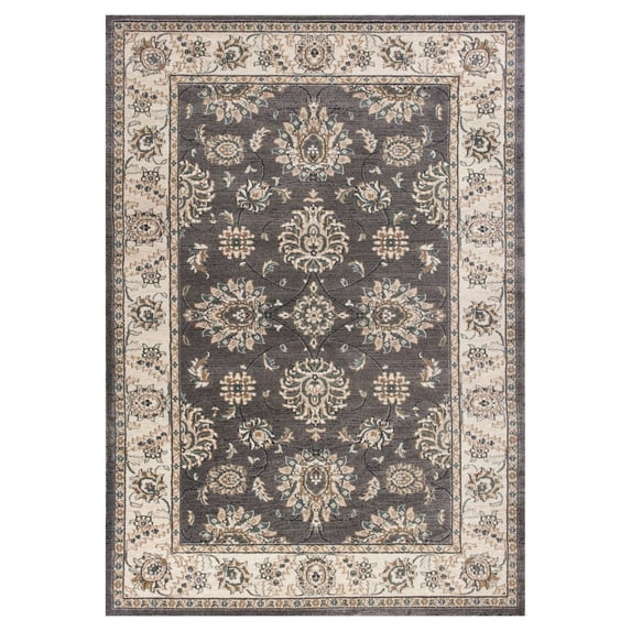 KAS Oriental Rugs Avalon 5608 Gray/Ivory Kashan Area Rug