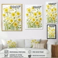 thumbnail image 4 of Designart "Dreamlike Minimalist Buttercups I" Buttercups Floater Framed Canvas Art Print, 4 of 5