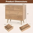 thumbnail image 2 of Costway 4 Drawer Dresser for Bedroom Wide Chest of Drawers with Metal Guide Rails Natural, 2 of 10