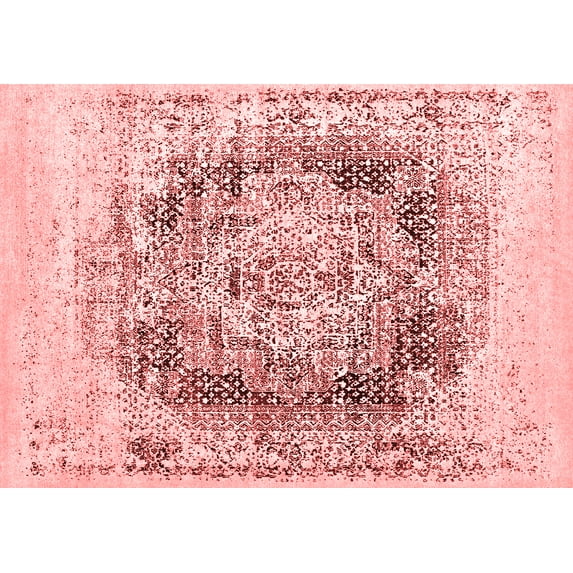 Ahgly Company Indoor Rectangle Oriental Red Industrial Area Rugs, 8' x 12'