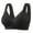 Black, variant on Comfortable Bras for Old Women, No Underwire Support Full Cup Lingerie, Front Closure Push up Brassiere