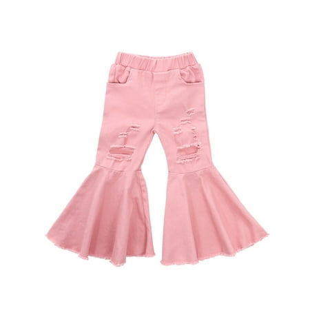 

Farrubbyine8 Kids Toddler Baby Girls Jeans Flare Pants Leggings Denim Trousers