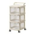 thumbnail image 2 of Carro rodante, estantería móvil, soporte de maquillaje de fácil montaje, carrito organizador de almacenamiento para , dormitorio, cuarto de 3 niveles, 2 of 8
