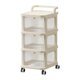 thumbnail image 1 of Carro rodante con ruedas, carrito utilitario, práctico soporte para cosméticos, carrito organizador de almacenamiento, estantería móvil para baño, 3 niveles, 1 of 8