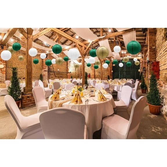 21Pcs Colorful Paper Lanterns,Round Hanging Lantern for Wedding Birthday Baby Shower Party Decor