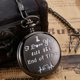 thumbnail image 1 of Collar de reloj de bolsillo con texto en inglés, letras de moda europea y americana, reloj de bolsillo de cuarzo, regalo, joyería, llavero, 1 of 6