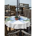 thumbnail image 2 of Outdoor Tablecloth with Umbrella Hole Zipper Hydrangea Spring Round Tablecloth 54" Waterproof Outside Table Cloth Idyllic Flower Floral Bow Plant Leaf Patio Table Cover Tablecloths for Picnic Party, 2 of 8