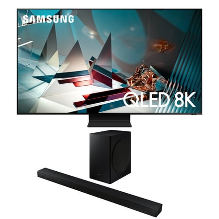 Samsung QN75Q800TA 8K Ultra High Definition Smart HDR QLED TV with a Samsung HW-T650 Bluetooth Soundbar with Dolby Audio Wireless Subwoofer (2020)