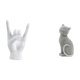 thumbnail image 1 of Estatua del gesto de la roca,Figuras de estatuas de dedos con gestos de música rock,Esculturas de resina creativas y modernas para estantes,Figura de escritorio,Estatua de gato,linda, 1 of 8