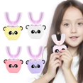 thumbnail image 1 of 2-12 Years Old Smart 360 U Type Kids Sonic Electric Toothbrush Automatic Ultrasonic Teeth Brush Cartoon Pattern Children Brush, 1 of 5