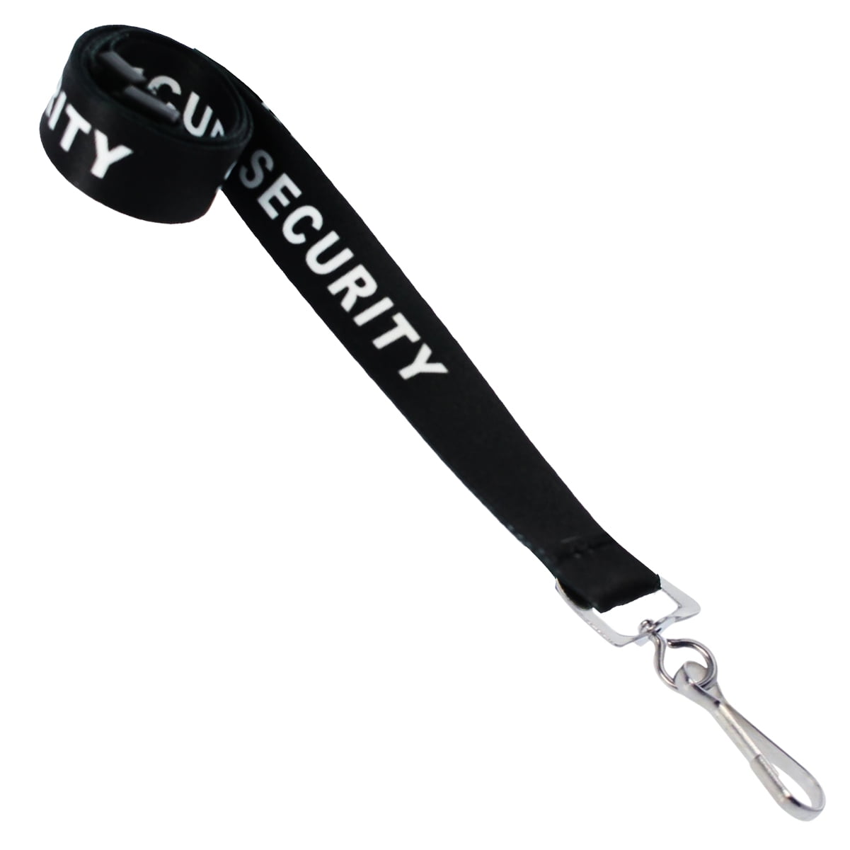 Bulk 100 Pack - Security Lanyard with Breakaway Clasp & Metal Clip - Neck Strap Key & Badge Holder for Officer, Guard, Bouncer & More by Specialist ID (Black)
