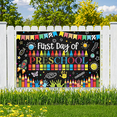 thumbnail image 7 of Colorful Crayons First Day of Preschool Banner Handprints Space Decorations for Classroom School Event Kids Celebration, 7 of 7