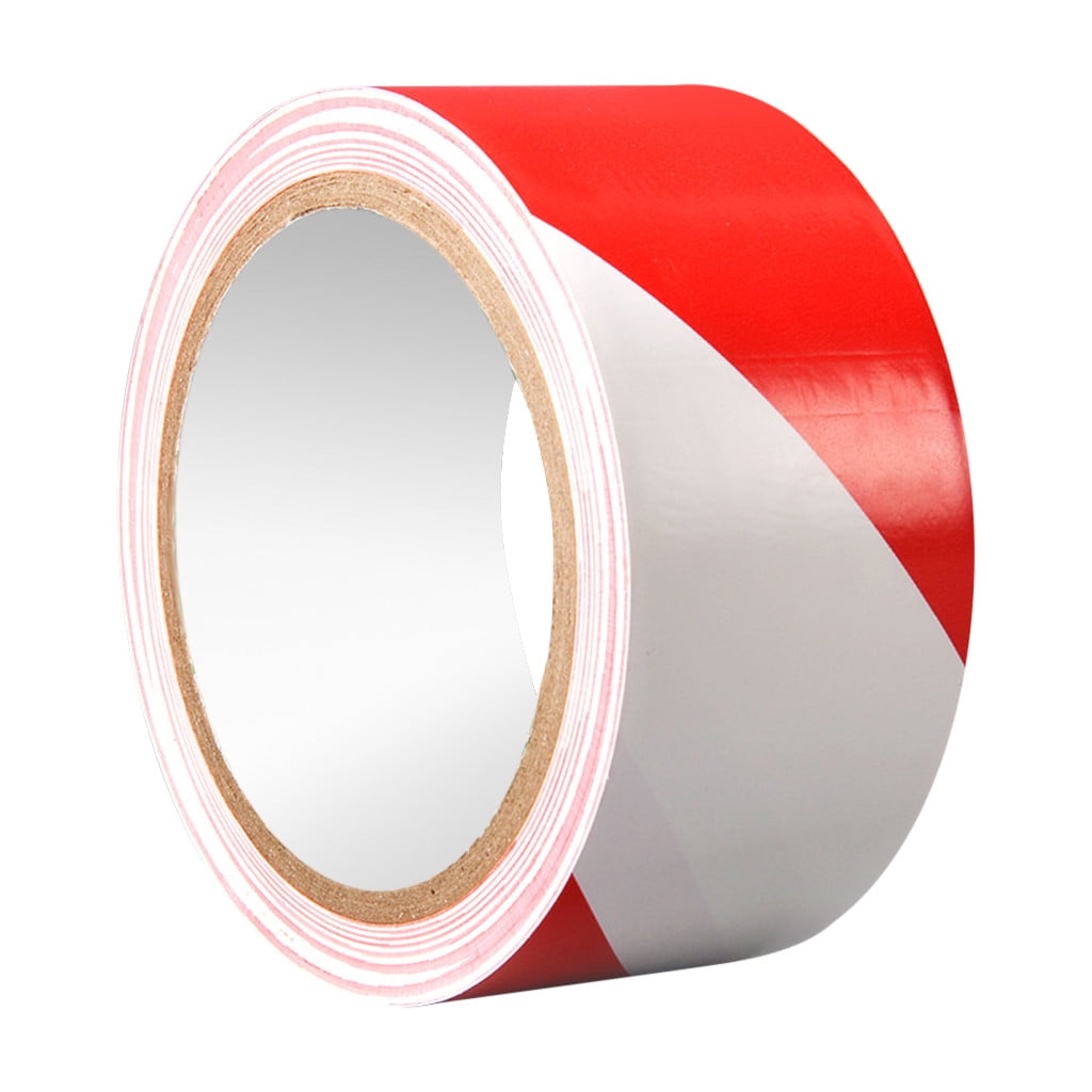 2 Meter Distance PVC Hazard Warning Tape Self Adhesive 48mm x33m YELLOW/BLACK 