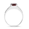 thumbnail image 2 of 1.66 Carat Genuine Garnet & White Topaz .925 Sterling Silver Ring QJ Model, 2 of 3