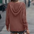 thumbnail image 4 of Vedolay Cute Tops for Women 2023 Long Lantern Sleeve Halter Neck Cutout Knit Pullover Sweater,Pink L, 4 of 5