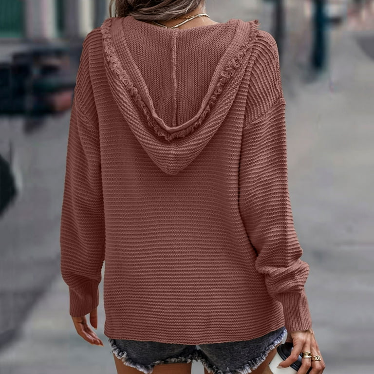 HSMQHJWE Long Sleeve Knit Tops For Women Mens 1/4 Zip Sweater