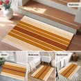 thumbnail image 5 of Burnt Orange Ombre Stripe Bathroom Mats 2x3 FT, Non Slip Small Kitchen Mat, Farmhouse Striped Gradient Washable Soft Backed Front Door Throw Rugs Non-Shedding Indoor Outdoor Doormat for Entryway Sink, 5 of 8