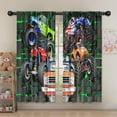 thumbnail image 5 of Race Track Curtains, Road Racing Start Finish Line Sports Theme Cool Game Print Blackout Window Drapes Curtains for Kids Boys Teens Bedroom Living Room, 52x63 L, 5 of 5