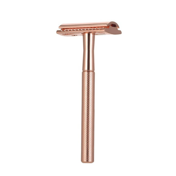 Yeacher Stainless Steel Double Edge Shaving Razor Safety Beard Razor Manual Mustache Removal Traditional Shaving Tool for Hotel Home Travel