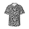 thumbnail image 2 of Goofa Snake Hawaiian Shirt for Men, Unisex Summer Beach Casual Short Sleeve Button Down Shirts,Aloha Tropical Floral print shirt-Large, 2 of 9