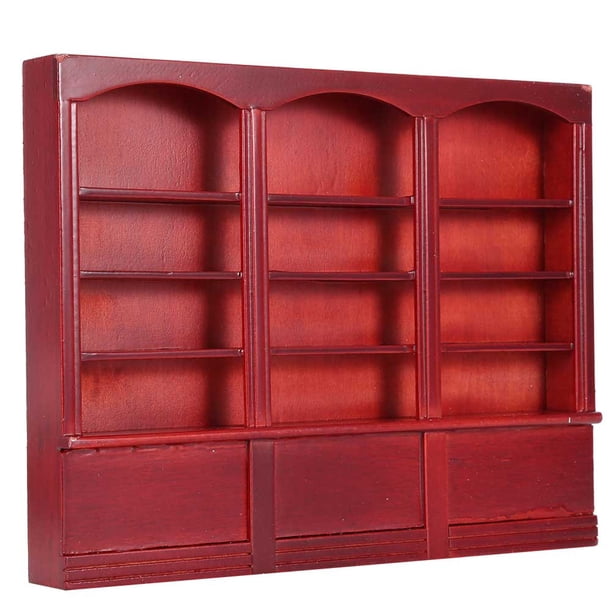 Maison de poupée en bois bibliothèque armoire 1:12 maison de poupée modèle Mini étagère pour Maison de poupée en bois bibliothèque armoire 1:12 maison de poupée modèle Mini étagère pour