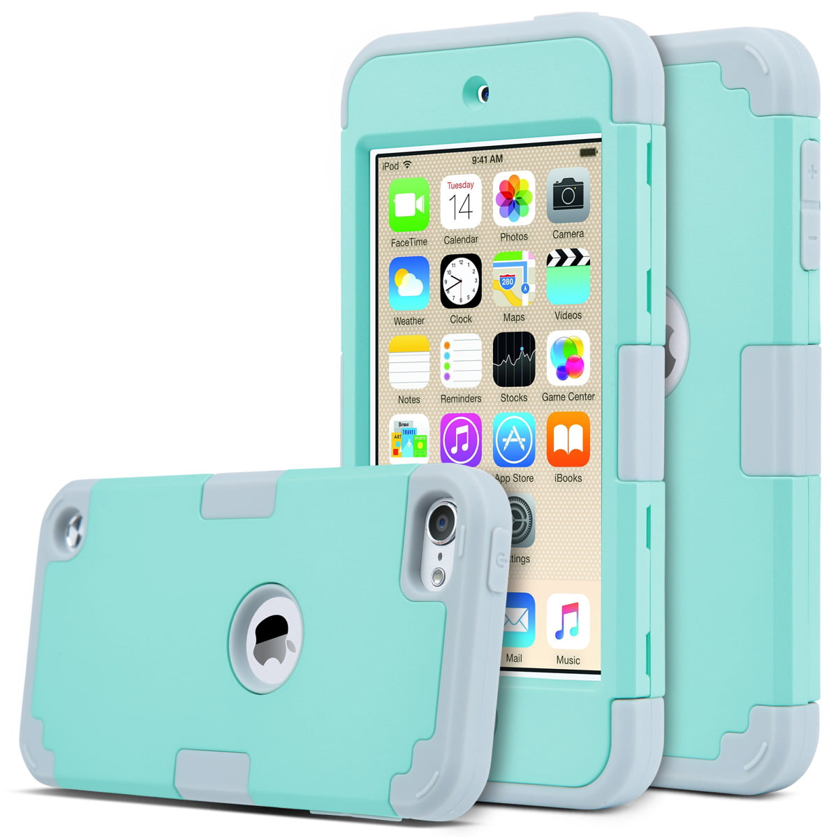 For iPod Touch 5th 6th Gen Tyre Rubber Shockproof Hybrid Hard Case Cover Skin 
