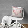thumbnail image 5 of Valentines Day Pink Stripe Love Heart Be Mine Pillowcases,Romantic Throw Pillow Covers 18 X 18 Inch, Set Of 2, Linen Study Sofa Cushion Cover Indoor Living Room Home Decor, 5 of 7