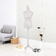 thumbnail image 6 of Dress Form Mannequin Torso Body Female Manikin Body 60”-67” Height Adjustable Clothing Forms Easy to Move Woman Mannequin with Tripod Wooden Base, 6 of 7