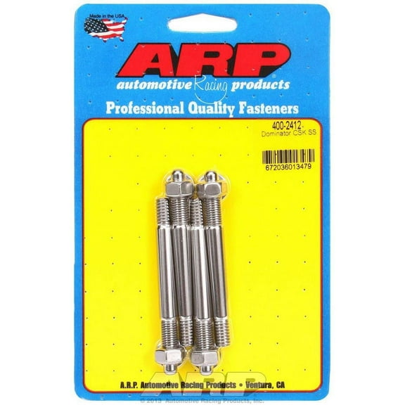 ARP INC. 400-2412 DOMINATOR WITH 1/2IN OR 1IN SS SPACER CARB STUD KIT