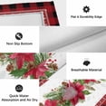 thumbnail image 5 of Christmas Poinsettia Outdoor Rug 6x9 Ft, Non Slip Washable Area Rug, Xmas Botanical Pine Cones Red Plaid Patio Rugs Carpet Runner, Large Floor Mat for Indoor/Outdoor Deck Porch Camping, 5 of 8