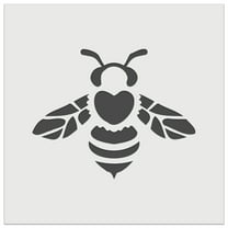 Cute Honey Bumblebee with Heart on Back DIY Cookie Wall Craft Stencil - 7.0 Inch