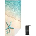 thumbnail image 2 of Dreamtimes Beach Towels Starfish on The Summer Beach Camping Towels Sand Free Beach Towel, 30"x60" Large Beach Towels Quick Dry Bath Travel Towels Pool Yoga Beach Mat for Men Women, 2 of 7