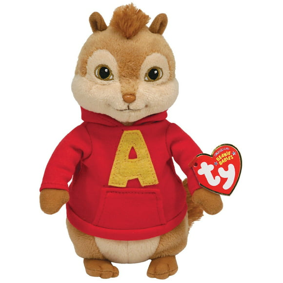 New Ty Beanie Babies Alvin, Alvin and the Chipmunks Plush Animal Plush 6"