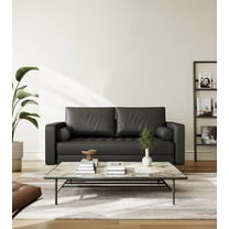 Stateside Vegan Leather Square Arm Loveseat 59"