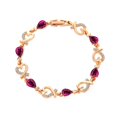 thumbnail image 3 of Heart Shaped Crystal Bracelet Zircon Rhinestone Bracelet With Diamond Inlaid Design, 3 of 3