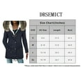 thumbnail image 7 of Women's Black Warm Zip-up Hooded Jacket Detachable Collar, 7 of 7