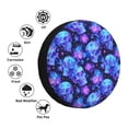 thumbnail image 4 of Naloa Skull flower star sky PVC Leather Spare Tire Wheel Cover for Car Truck SUV Camper Trailer Universal Fit many size14 inch, 4 of 6