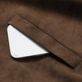 thumbnail image 4 of DPTALR Men's Classic Stand Collar Leather Jacket Solid Color Long Sleeve with Zipper Pockets,Coffee, M, 4 of 9
