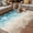 Brown Turquoise, variant on Teal Ombre Coastal Outdoor Rug for Patio/Deck/Porch, Non-Slip Large Area Rug 3 x 5 Ft, Sea Nautical Summer Beach Starfish Coral Indoor Outdoor Rugs Washable Area Rugs, Camping Rug Carpet Runner