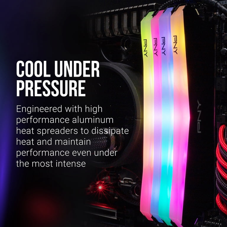 PNY 32GB (2x16GB) XLR8 Gaming EPIC-X RGB™ DDR4 3600MHz Desktop