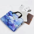 thumbnail image 5 of 16" Laptop Briefcase for Work Travel Laptop Shoulder Bag Carrying Handbag Laptop Case Blue Ink Clouds, 5 of 8