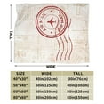 thumbnail image 3 of DouZhe Ultra-Soft Micro Fleece Lightweight Flannel Bed Blanket, Vintage Stamps Print Cozy Warm Throw Blankets, 60"x50", 3 of 7