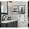 thumbnail image 2 of Aingg 4Pcs Funny Bathroom Wall Art Black and White Retro Highland Cow Poster Prints Rustic Farmhouse Humo Animal Canvas Pictures for Bathroom Restroom Wall Decor Unframed, 2 of 6