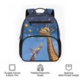thumbnail image 6 of Jeiento Giraffe Lightweight Toddler School Bag for Preschool, 13.5 Inch Kids Backpack for 2-5 Year Old, 2 Front Zipper & 2 Mesh Side Pockets Bookbag, 6 of 7