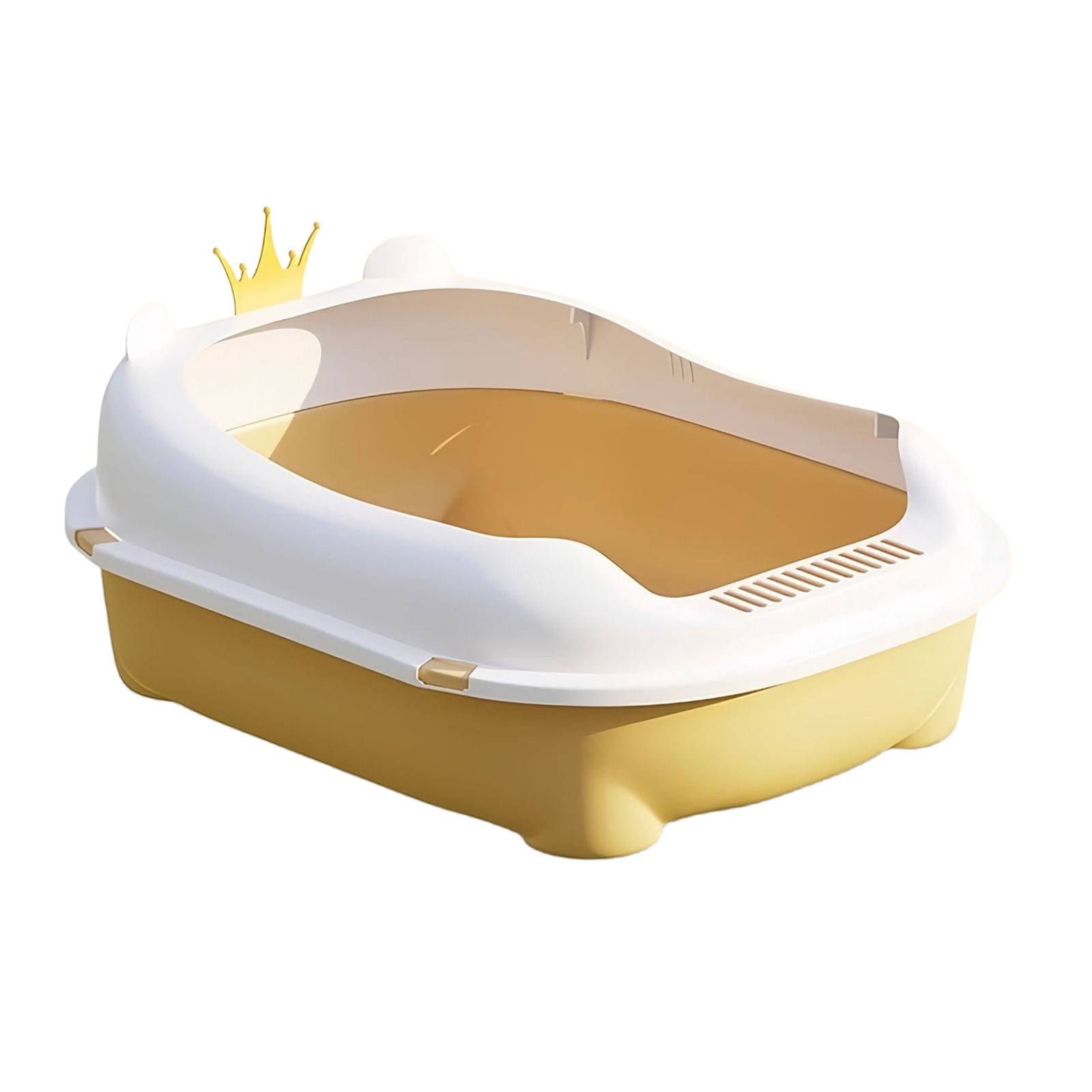 Viflosae Litter Boxes Kitty Litter Box Semi Enclosed Cats Litter Box with High Sides Front Opening Odor Control Kitty Litter Pan with Removable Lid Foolproof Clean Cats Toilet for Indoor Use