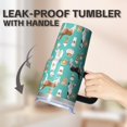 thumbnail image 5 of 20OZ Dog Print Coffee Cup with Handle Straw and Lid Insulated Travel Tumbler Cute Drinkware for Women Friends Perfect Holiday Birthday Gifts Durable and Suitable for Hot Drinks, 5 of 6