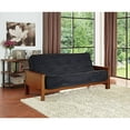 thumbnail image 2 of DHP Brooklyn Fabric Convertible Futon Sofa in Brown, 2 of 9